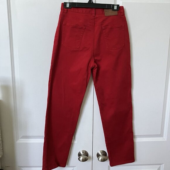 Vintage Lauren Jeans Co Ralph Lauren Jeans Womens 8P Red Denim Preppy Y2K - Picture 5 of 8